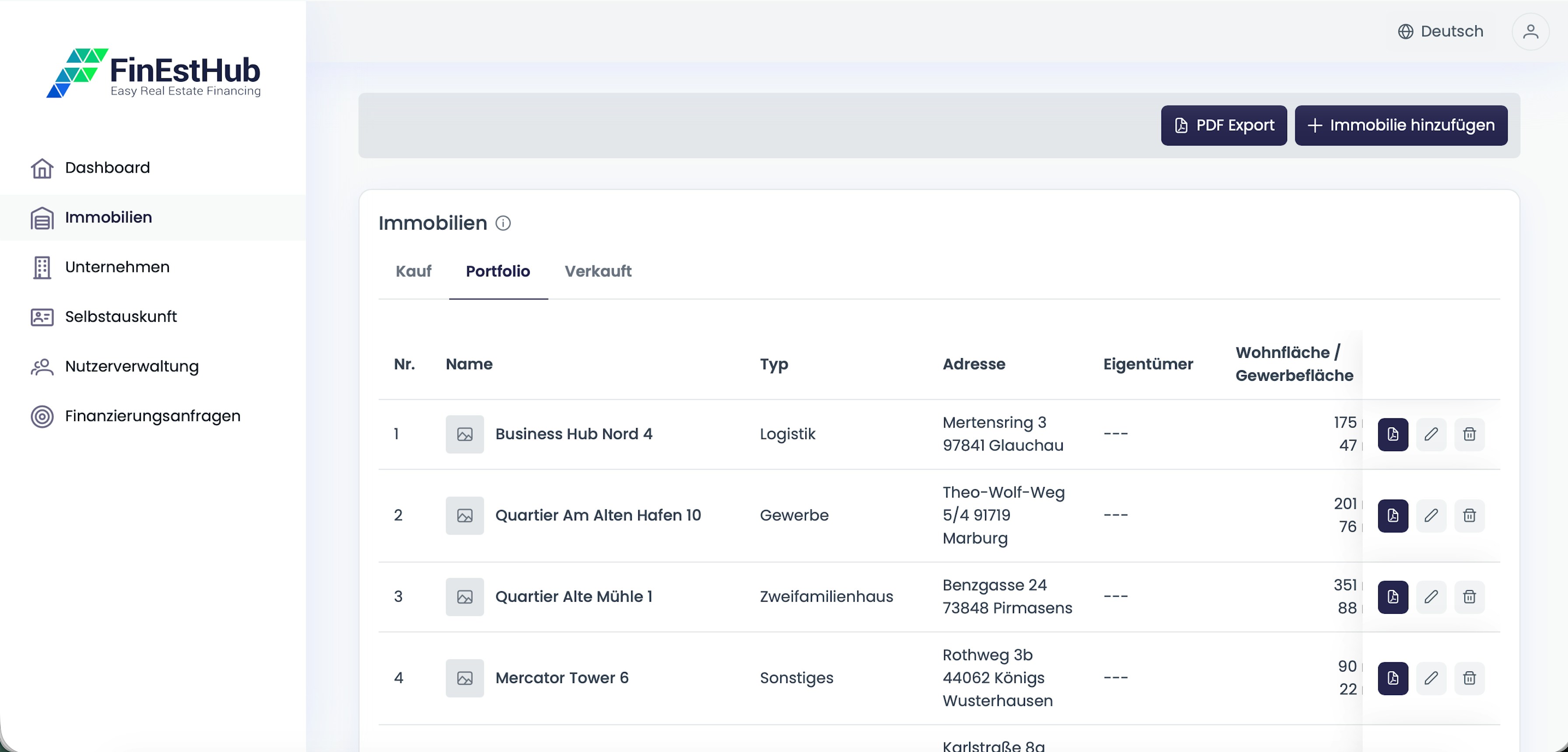 FinEstHub Immobilienverwaltung